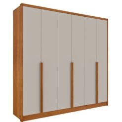 Guarda Roupa Fortuna Casal 6 Portas 6 Gavetas Tcil Cinamomo Off White