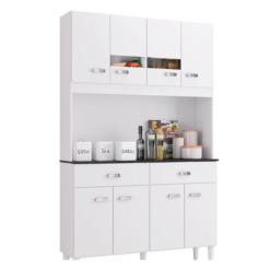 Cozinha Manu 8 Portas 2 Gavetas Compacta Poquema
