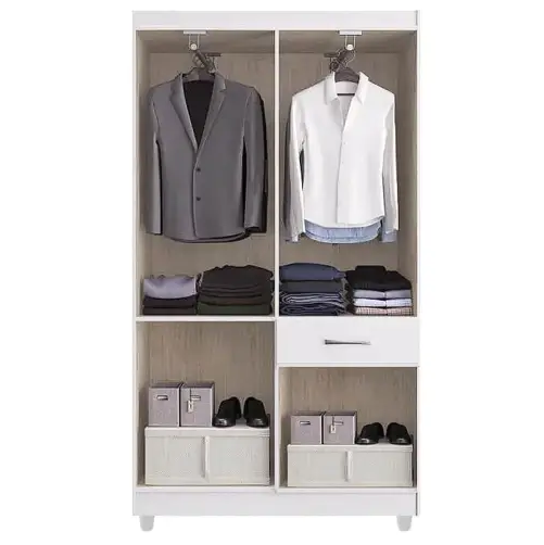 Guarda Roupa New Marbella Solteiro 5 Portas 1 Gaveta Poquema - Imagem 2