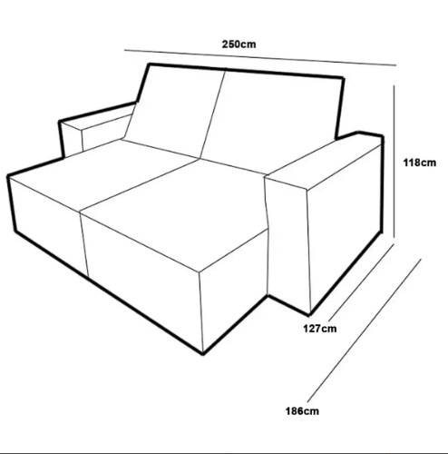 Sofá Munique 4 Lugares Retrátil e Reclinável 250cm Tecido Veludo Boareto - Imagem 4