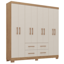 Guarda Roupa Itapema Atualle Casal 8 Portas 4 Gavetas