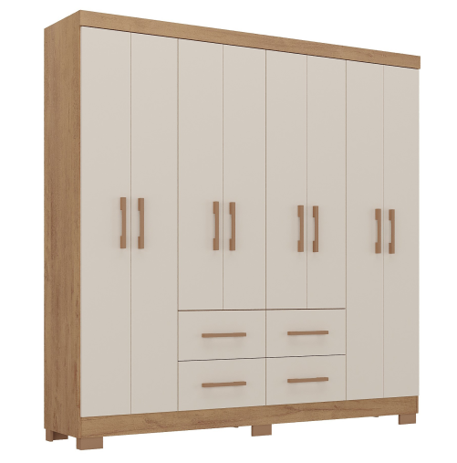 Guarda Roupa Itapema Atualle Casal 8 Portas 4 Gavetas