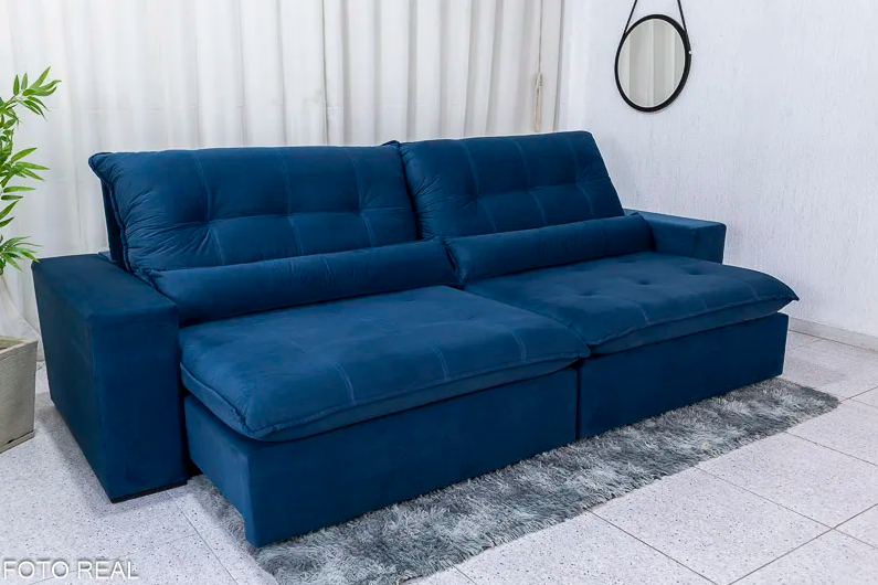 Sofá Retrátil Reclinável 2.90m Máximo Mundial Estofados - Imagem 4