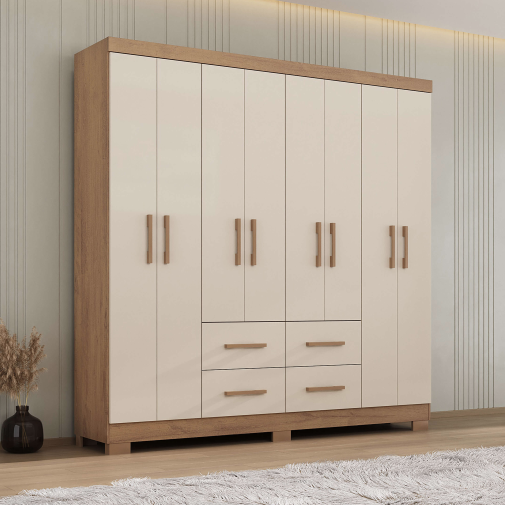 Guarda Roupa Itapema Atualle Casal 8 Portas 4 Gavetas - Imagem 2