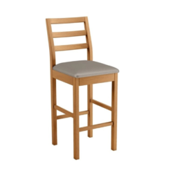 Banqueta Decorativa Jade 02 Camurça Base Madeira Maciça JCM Movelaria