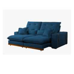 Sofá Toronto 4 Lugares Retrátil e Reclinável Veludo 250cm Di Vitrine