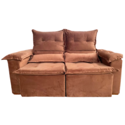 Sofá Pequim 2 Lugares Retrátil e Reclinável 180cm Tecido Veludo União