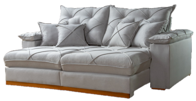 Sofá Gran Plus Com Molas Ensacadas 4 Lugares Retrátil e Reclinável 230cm Império - Imagem 4