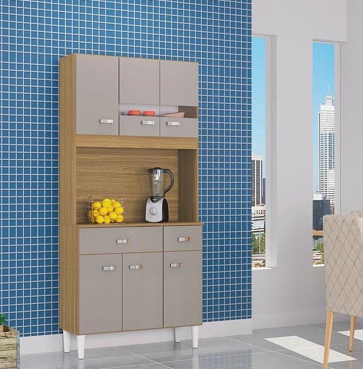 Cozinha Compacta Manu 6 Portas 2 Gavetas Poquema - Imagem 2