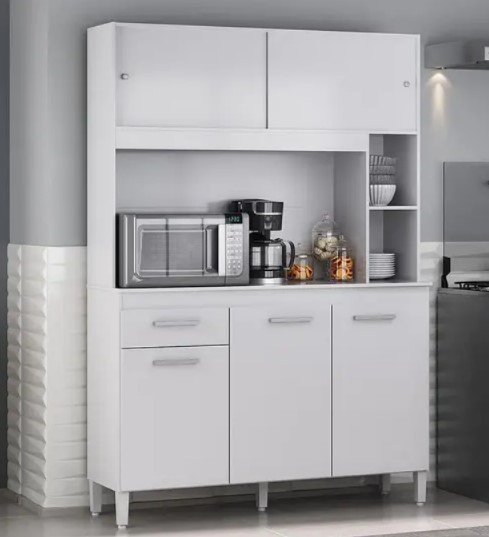 Armário de Cozinha Ceara 5 Portas 1 Gaveta Atualle - Imagem 5