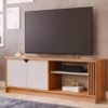 Rack Volpi para TV até 55 Polegadas 2 Portas Permobili Cinamomo Off White