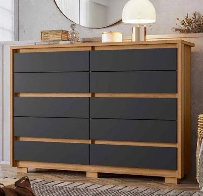 Cômoda Duetto 10 Gavetas Móveis Albatroz - Imagem 5