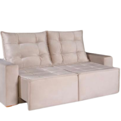 Sofá Macaé 3 Lugares Retrátil e Reclinável Tecido Suede 190cm União