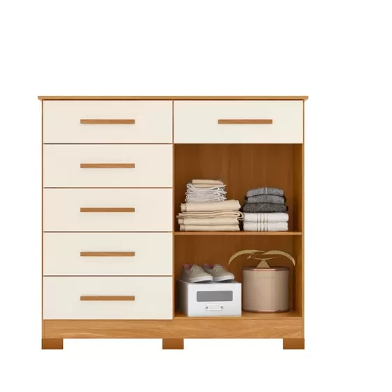 Cômoda Xangai 2 Portas 6 Gavetas Albatroz - Imagem 5