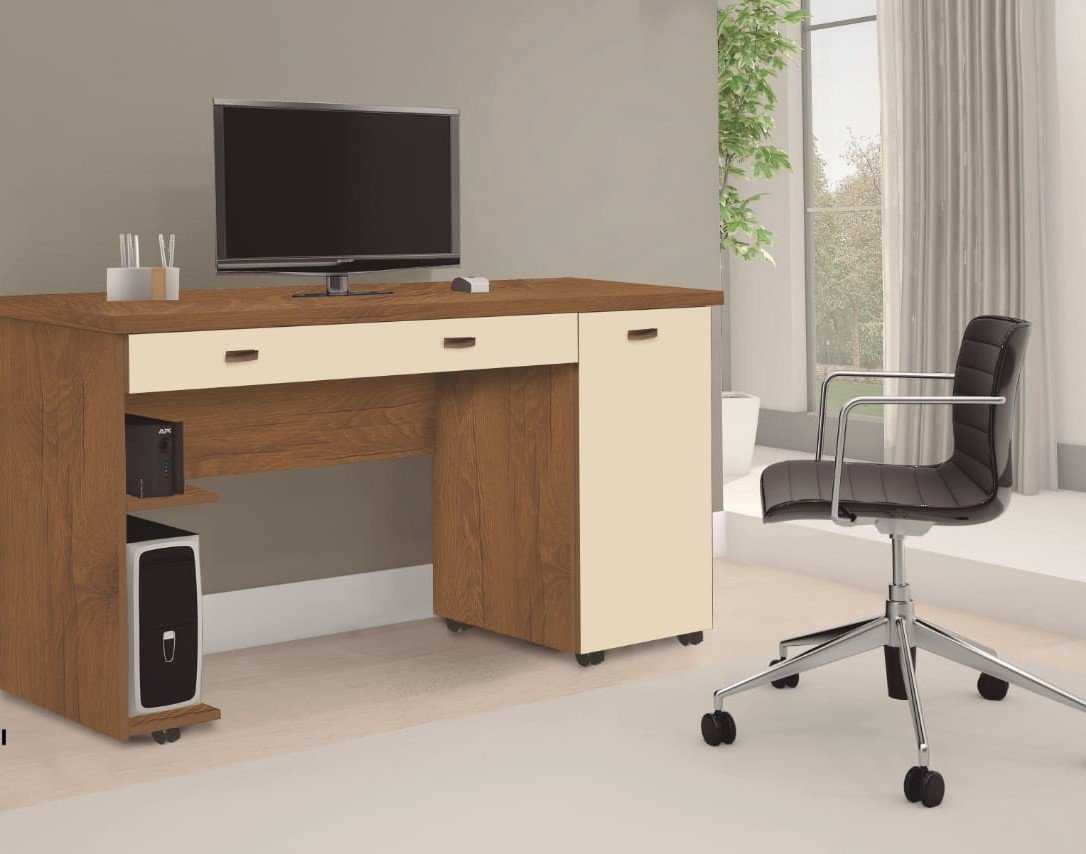 Escrivaninha 1 Gaveta 1 Porta Ariel Móveis Primus - Imagem 3