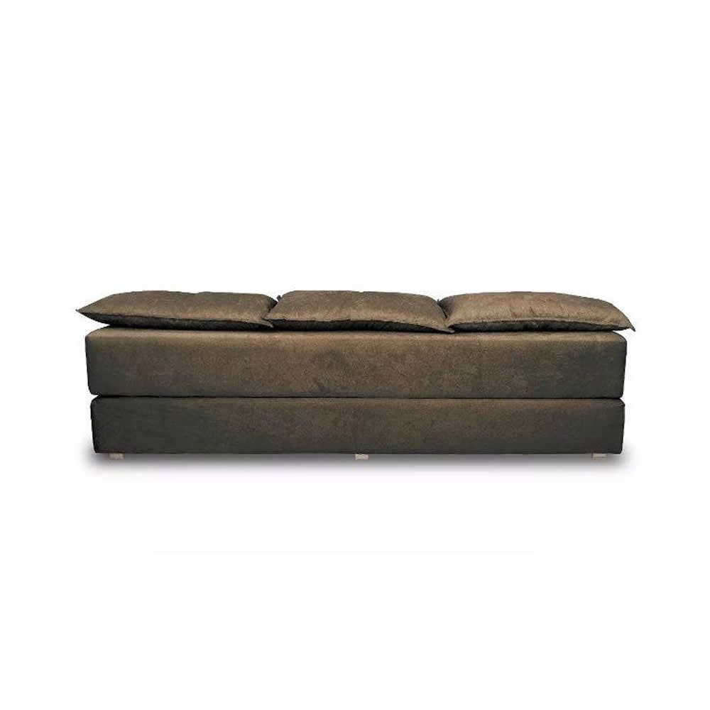Sofanete Sofá de 3 lugares Sofá Cama de Casal Bicama em Suede 178cm - Imagem 3